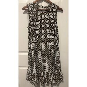 Harper Rose Dress Women's 12‎ Lg Midi Sleeveless  Fit & Flare Black White Summer